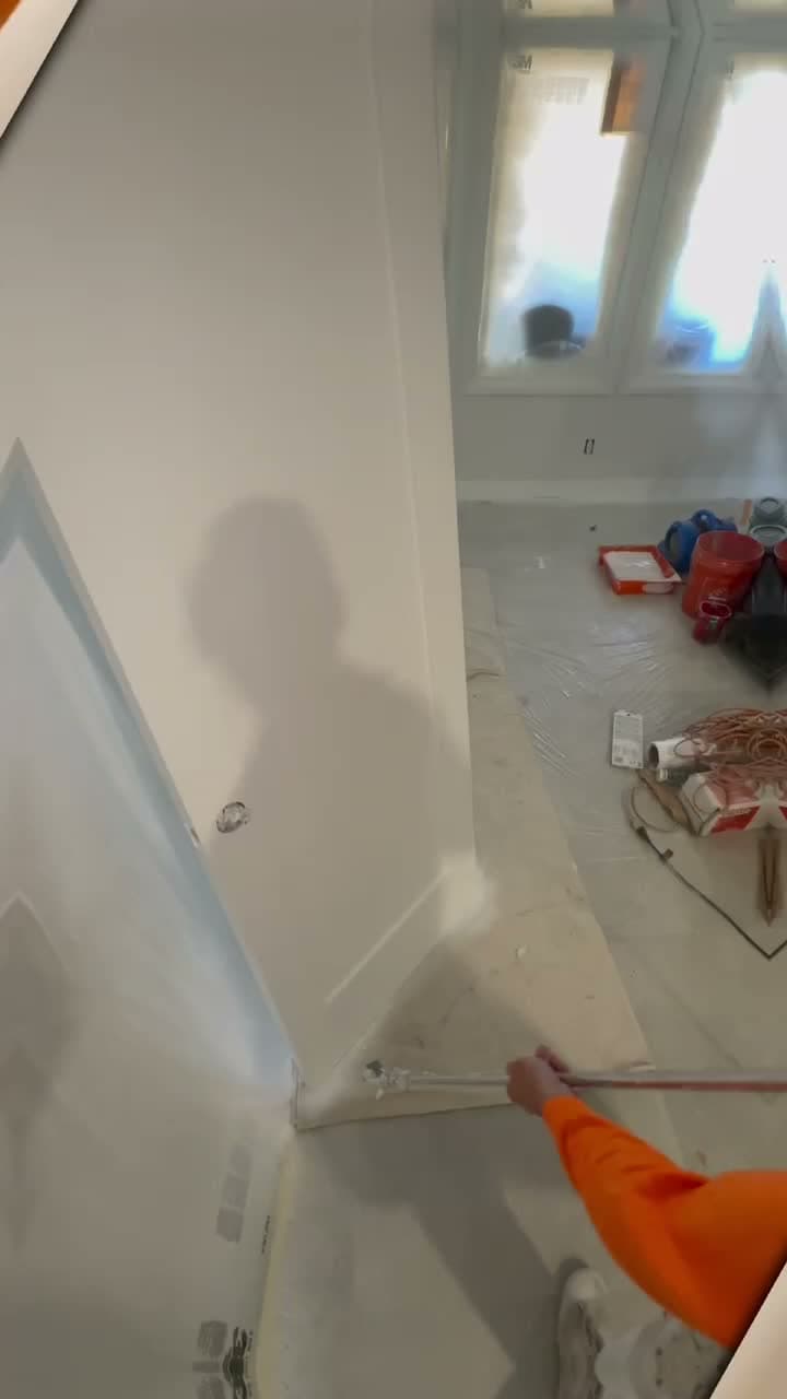 Interior remodel repaint, tap to play the job video